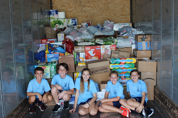 Rosarian Collects Supplies for Hurricane Relief