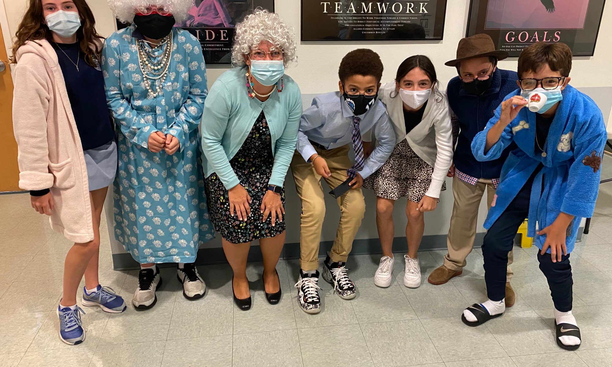 Rosarian Week: 6th graders dress as 95-year-olds