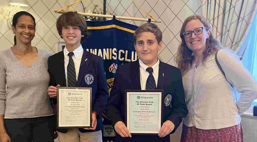 Two Rosarian Students Honored by Kiwanis Club