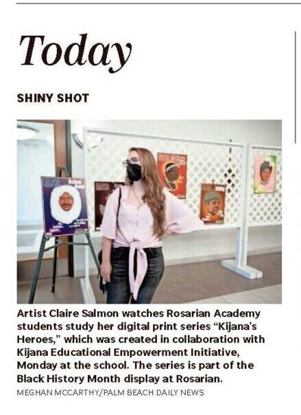 Artwork by Claire Salmon Featured in Palm Beach Daily News